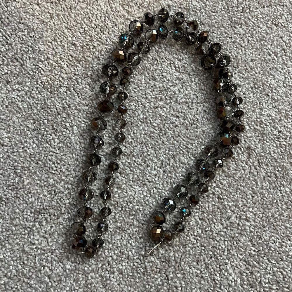 Kenneth Cole glass beaded statement necklace